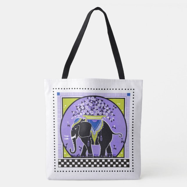 Elephant Parad i Lavender Tygkasse (Framsida)