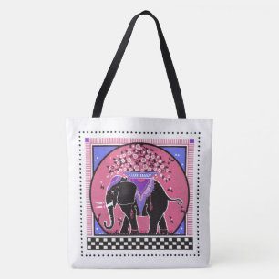 Elephant Parad i Rosa Tygkasse