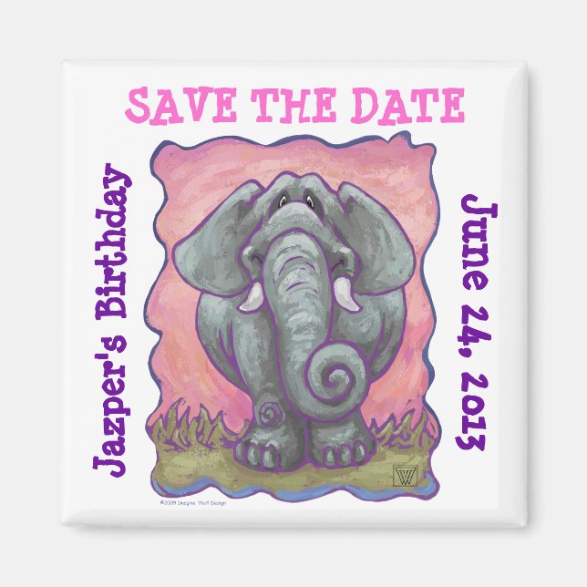 Elephant Party Centre Magnet (Framsidan)