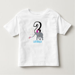 Elephant Partying - Animals Birthday Age Boy Girl T Shirt