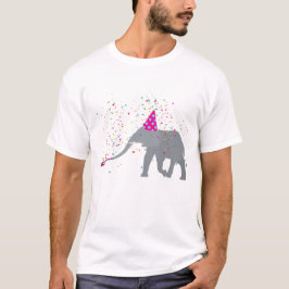 Elephant Partying - Djur med Party T Shirt