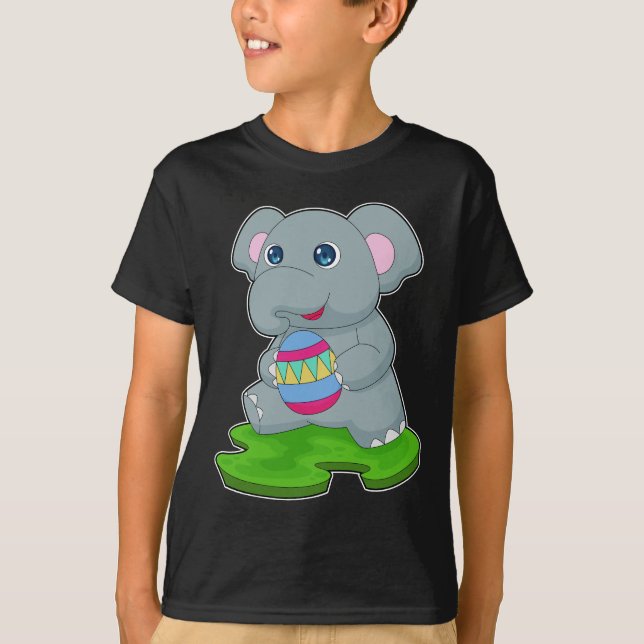 Elephant Påsk Påskägg T Shirt (Framsida)