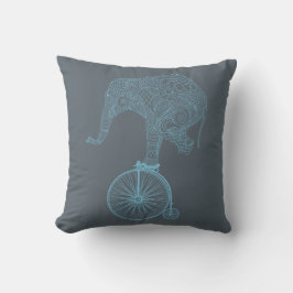 Elephant Penny Farthing Bicycle Balance Kudde