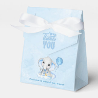Elephant Personlig Boys Baby Shower Presentaskar