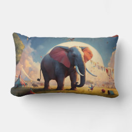 "Elephant Pillow, Baby Gift, Young Man" Lumbarkudde