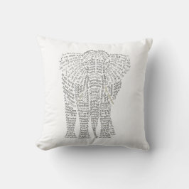 Elephant Pillow i Ord Kudde