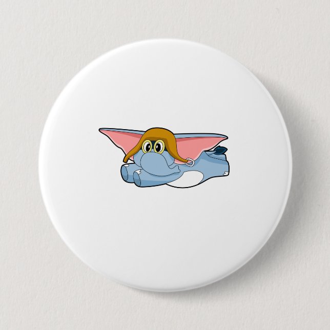 Elephant Pilot Pilot hat Knapp (Framsida)