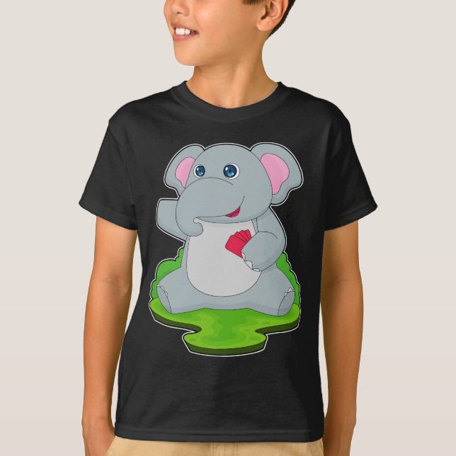 Elephant Poker-kort T Shirt (Framsida)