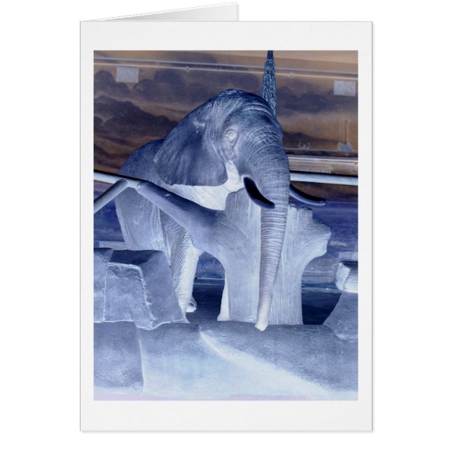 Elephant Pop Art Hälsningskort (Framsidan)