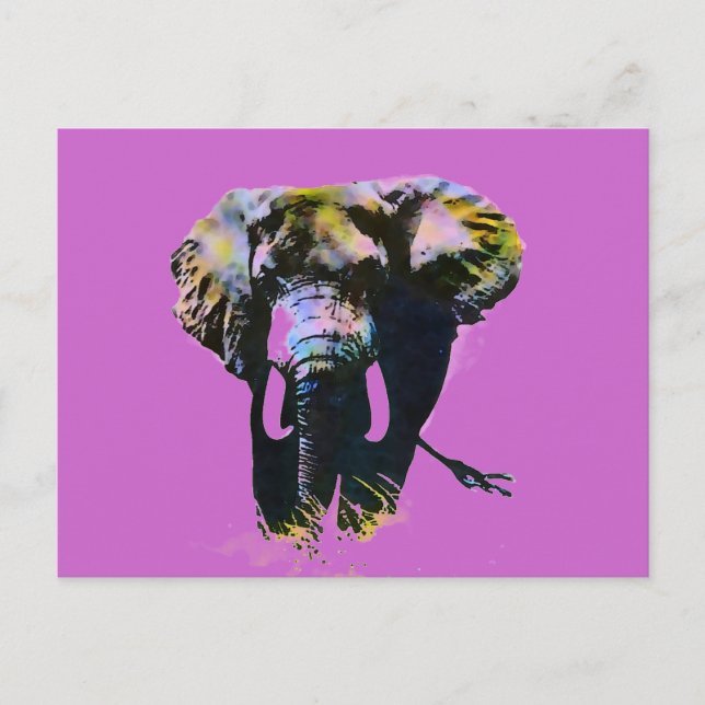 Elephant Pop Art-vykort Vykort (Framsida)