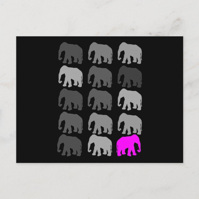 Elephant PopArt-gåvor Vykort (Framsida)