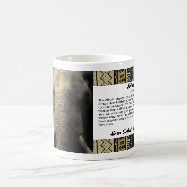 Elephant Porträtt Kaffemugg (Center)