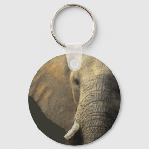 Elephant Porträtt Nyckelring