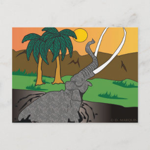 ELEPHANT POSTCARD VYKORT