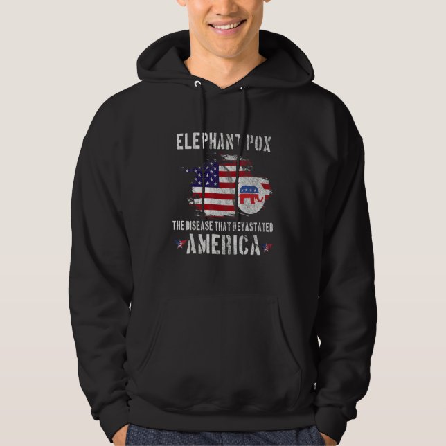 Elephant Pox The Disease That Devastated America Hoodie (Framsida)