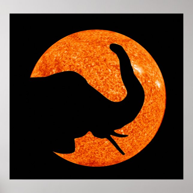 Elephant Profile Solar Eclipse Poster (Framsidan)