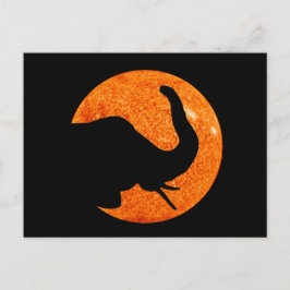 Elephant Profile Solar Eclipse Vykort