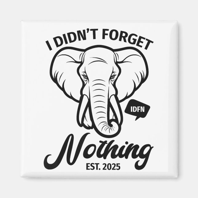 Elephant Quote, Elephant Lover, Elephant Zoo Anima Magnet (Framsidan)