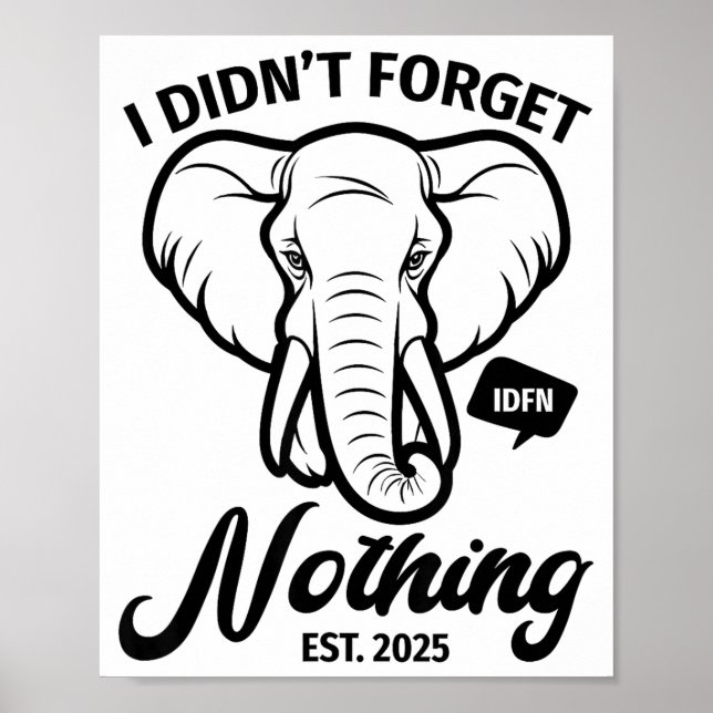 Elephant Quote, Elephant Lover, Elephant Zoo Anima Poster (Framsidan)