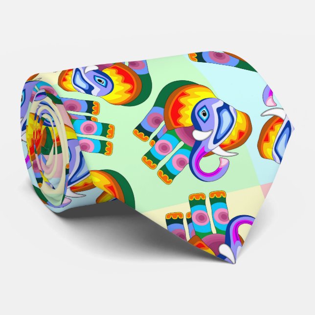 Elephant Rainbow Färg Patchwork Slips (Rullad)