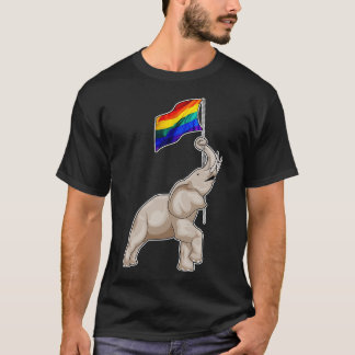 Elephant Rainbow T Shirt