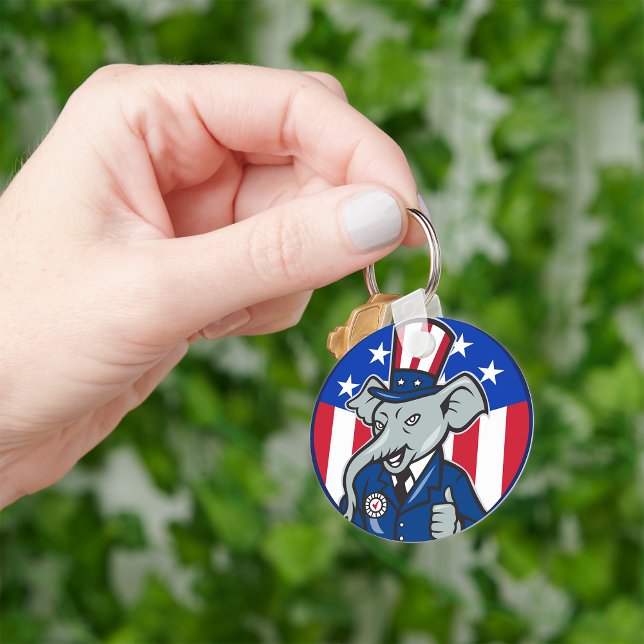 Elephant Republican Keychain Nyckelring (Skapare uppladdad)