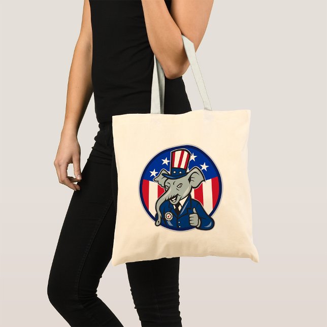 Elephant Republican Tote Bag Tygkasse (Skapare uppladdad)