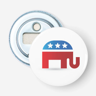 Elephant Republicans Button Bottle-öppnare Flasköppnare