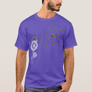 Elephant Retro Flower Puff Boll Dandelion T Shirt