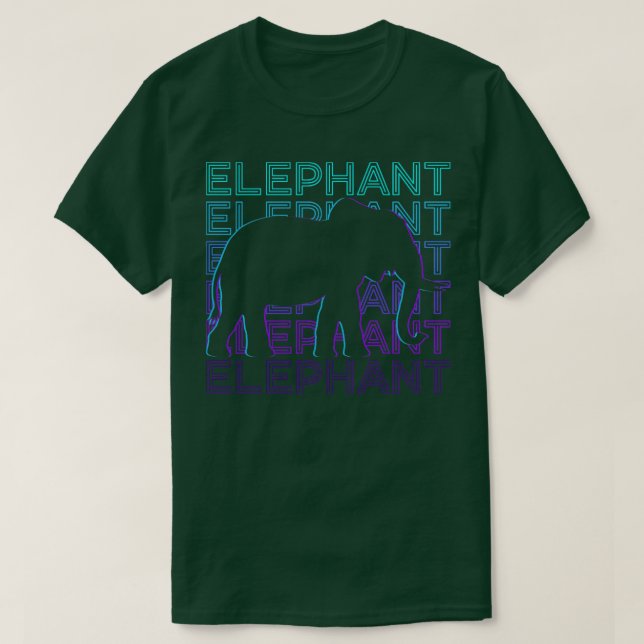 Elephant Retro Gift T Shirt (Design framsida)