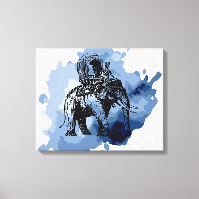 Elephant Ride Canvastryck (Framsida)