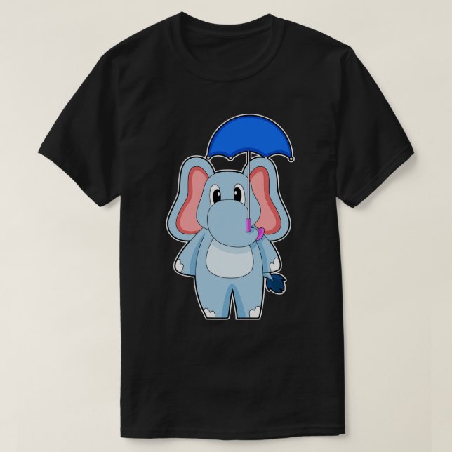 Elephant Rining Umbrella T Shirt (Design framsida)