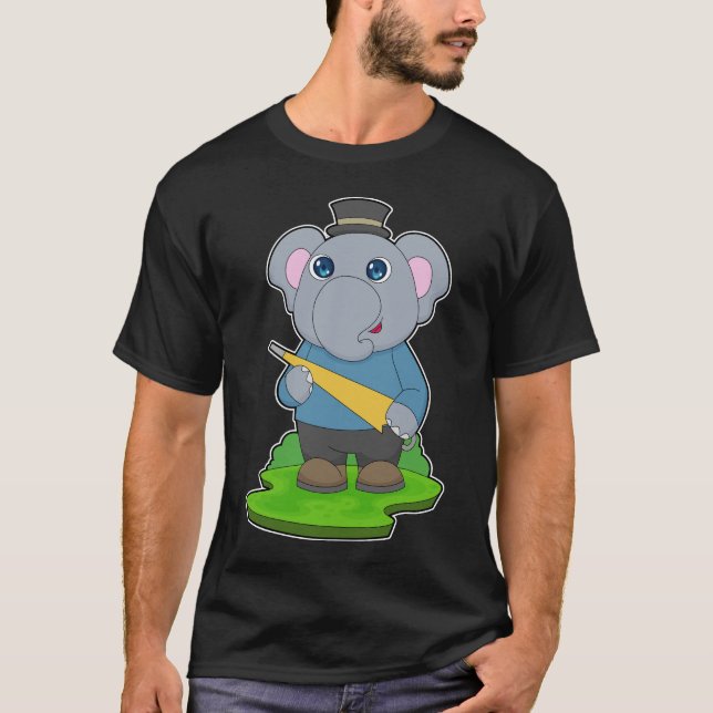 Elephant Rining Umbrella T Shirt (Framsida)