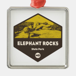 Elephant Rocks State Park Missouri Julgransprydnad Metall