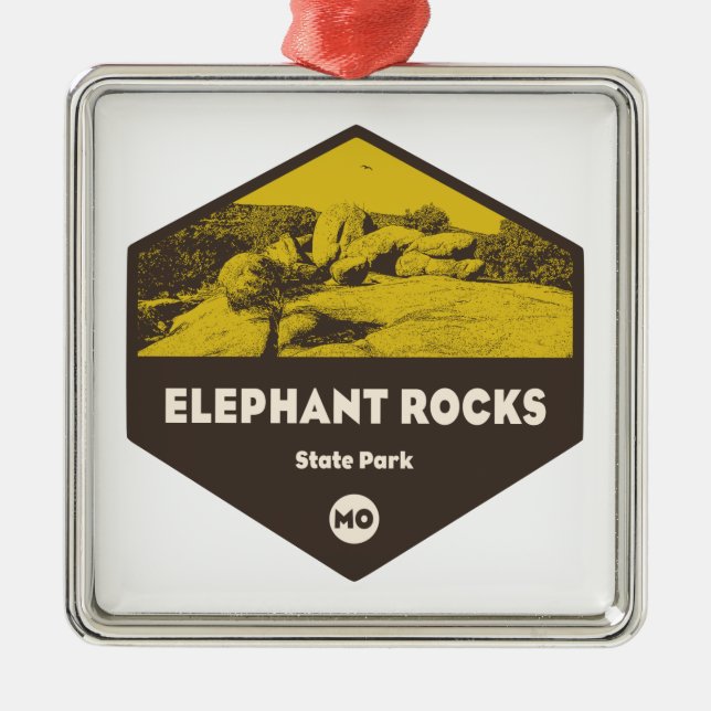Elephant Rocks State Park Missouri Julgransprydnad Metall (Framsidan)