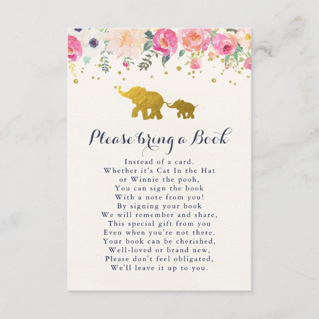 Elephant Rosa har ett Bok-kort Tilläggskort (Framsida)