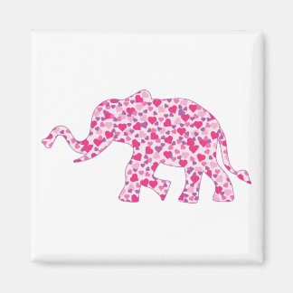 Elephant-Rosa-Hearts (1) Magnet