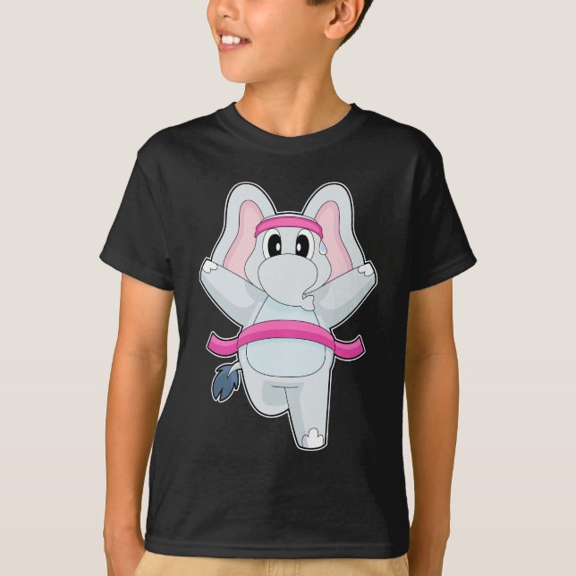 Elephant Runner Running Sports T Shirt (Framsida)
