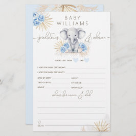 Elephant Safari Baby Shower Boy Predence Game