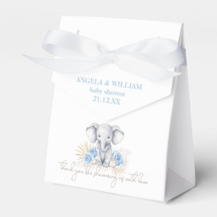 Elephant Safari Boho Blue TackBaby Shower Presentaskar