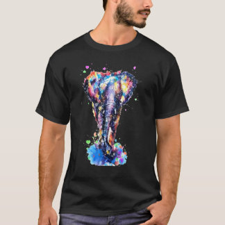 Elephant Safari Hand plockade Watercolor Elep T Shirt