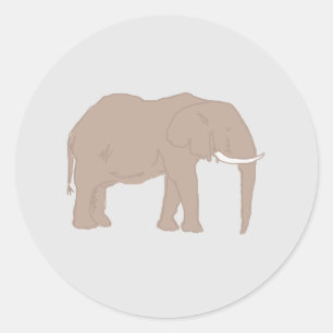 Elephant Safari Party Tack Stickers Runt Klistermärke
