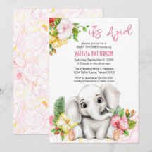 Elephant Safari Tropical Jungle Baby Shower