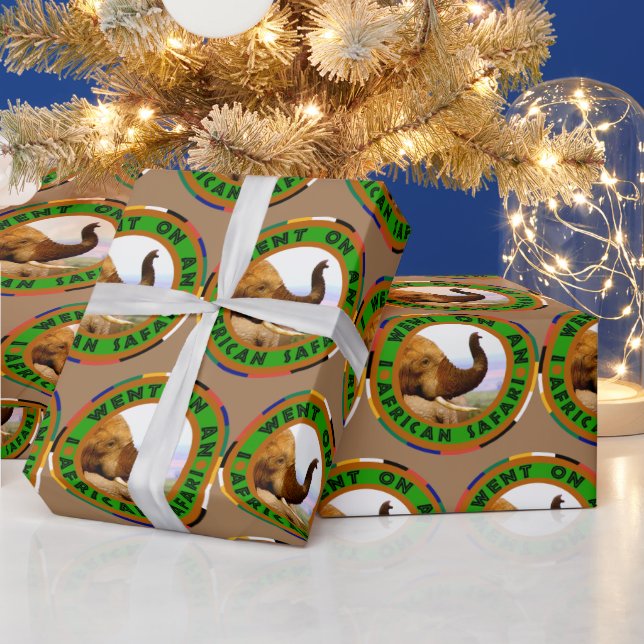 Elephant Scents African Safari Wrapping Papper Presentpapper (Helgdagar)