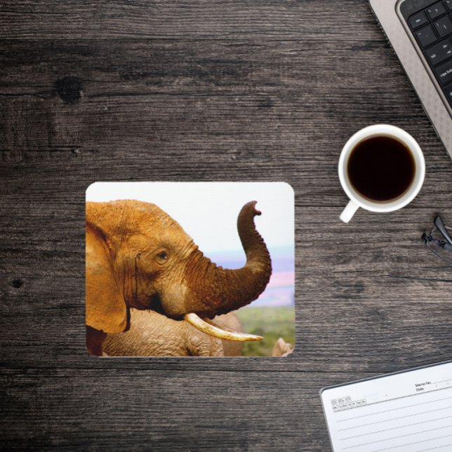 Elephant Scents Wildlife Photography Mousepad Musmatta (Skapare uppladdad)