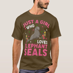 Elephant Seal Fish Älskare Bara en flicka som Kärl T Shirt
