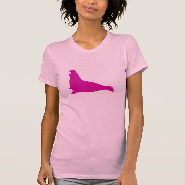 Elephant Seal Shirt Fuschia T (Framsida)