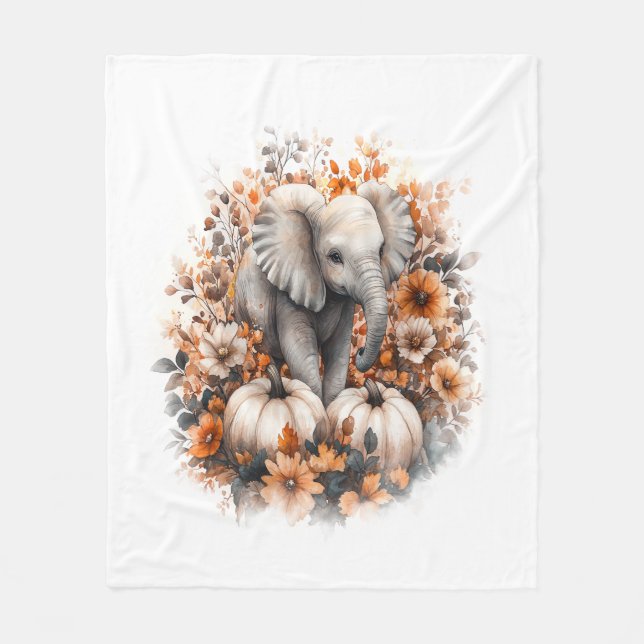Elephant Shirt Land Pumpkin Fleecefilt (Framsidan)