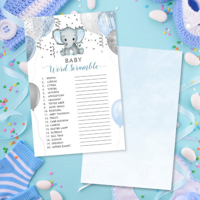 Elephant Shower Game i baby Ord (Baby Word Scramble Boy Elephant Shower Game)