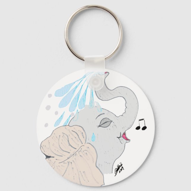 Elephant Shower Keychain Nyckelring (Framsida)